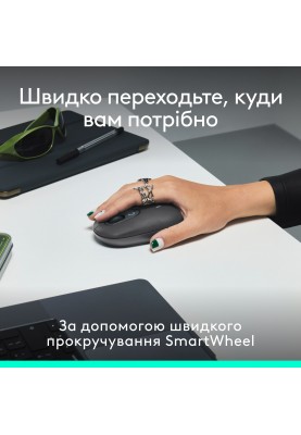 Комплект (клавіатура, миша) бездротовий Logitech Pop Icon Combo Graphite (920-013156)