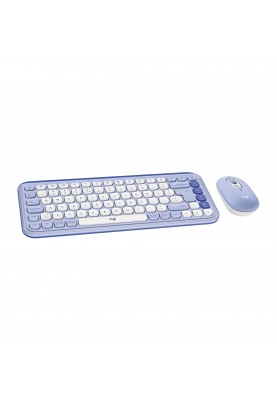 Комплект (клавіатура, миша) бездротовий Logitech Pop Icon Combo Lilac (920-013078)