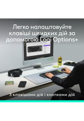 Комплект (клавіатура, миша) бездротовий Logitech Pop Icon Combo Lilac (920-013078)