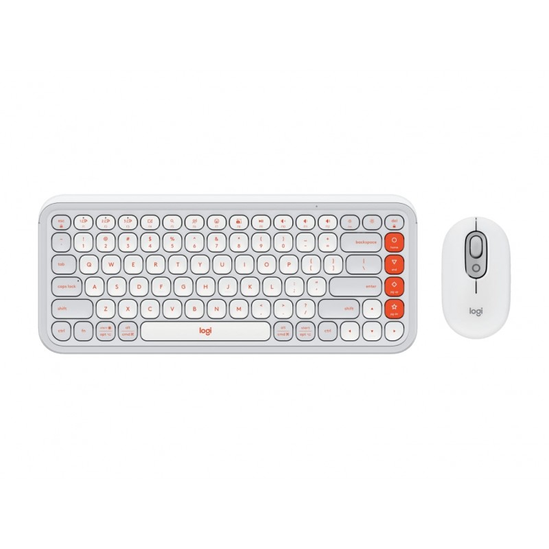 Комплект (клавіатура, миша) бездротовий Logitech Pop Icon Combo Off White (920-013141)