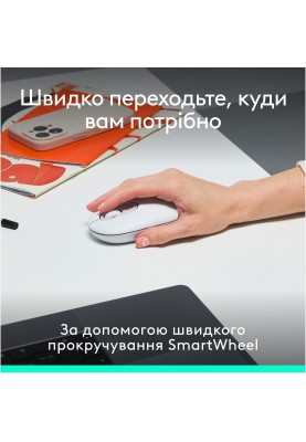 Комплект (клавіатура, миша) бездротовий Logitech Pop Icon Combo Off White (920-013141)