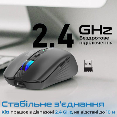 Миша бездротова Promate Kitt Black Миша бездротова Promate Kitt Black