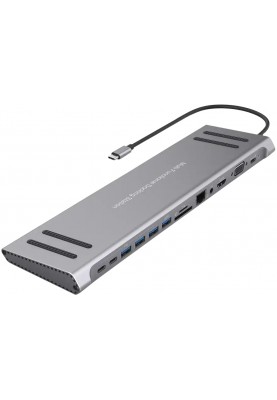 Концентратор-підставка USB-C XoKo AC-1400 (XK-AC1400-SL)