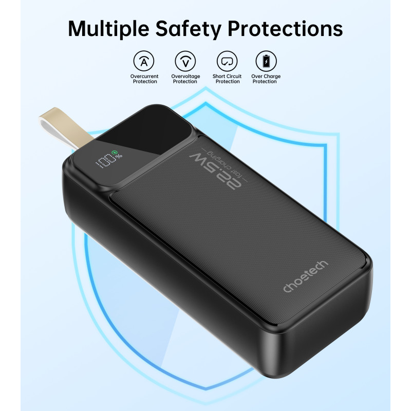 Універсальна мобільна батарея Choetech B730 30000mAh Black (B730-BK)