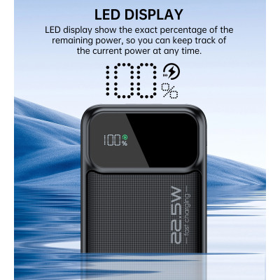 Універсальна мобільна батарея Choetech B729 20000mAh Black (B729-BK)