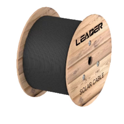 Кабель Leader PV 1x6мм2, бухта 100м, чорний (УКРСЕПРО)