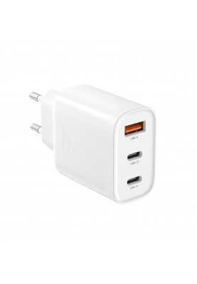 Мережевий зарядний пристрій XO L117 (2USB-С, 1USB, 3А) PD, QC 3.0 White (L117.white)