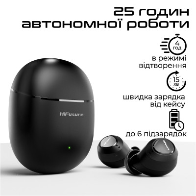 Bluetooth-гарнітура HiFuture OlymBuds3 Black (olymbuds3.black) Bluetooth-гарнітура HiFuture OlymBuds3 Black (olymbuds3.black)