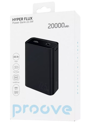 Універсальна мобільна батарея Proove Hyper Flux 22.5W 20000mAh Black (PBH220120001)