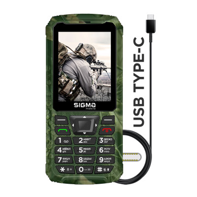 Мобільний телефон Sigma mobile X-treme PR68 Type-C Dual Sim Khaki (4827798122426)