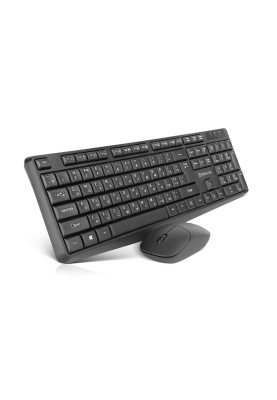 Комплект (клавіатура, миша) бездротовий REAL-EL Kit 551W Black