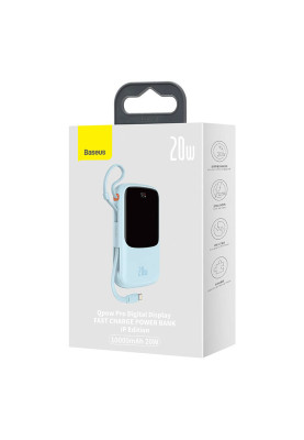 Універсальна мобільна батарея Baseus Qpow Pro 10000mAh, 20W, Blue (PPQD020003)