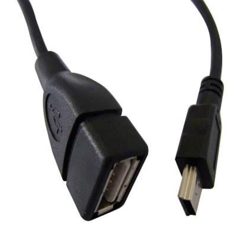 Кабель Atcom USB - mini USB V 2.0 (F/M), 0.8 м, чорний (12821)