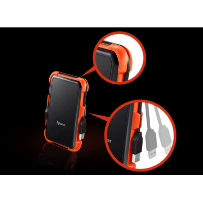 Зовнішній жорсткий диск 2.5" USB 1.0TB Apacer AC630 Black/Orange (AP1TBAC630T-1) Зовнішній жорсткий диск 2.5" USB 1.0TB Apacer AC630 Black/Orange (AP1TBAC630T-1)
