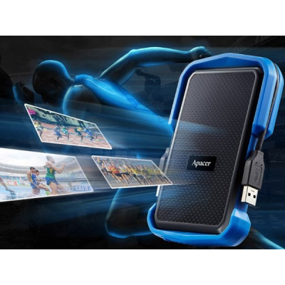 Зовнішній жорсткий диск 2.5" USB 1.0TB Apacer Apacer AC631 Black/Blue (AP1TBAC631U-1) Зовнішній жорсткий диск 2.5" USB 1.0TB Apacer Apacer AC631 Black/Blue (AP1TBAC631U-1)