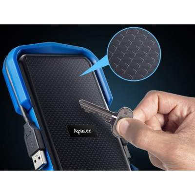 Зовнішній жорсткий диск 2.5" USB 1.0TB Apacer Apacer AC631 Black/Blue (AP1TBAC631U-1) Зовнішній жорсткий диск 2.5" USB 1.0TB Apacer Apacer AC631 Black/Blue (AP1TBAC631U-1)
