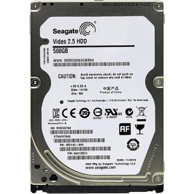 Накопичувач HDD 2.5" SATA  500GB Seagate 5400rpm 16MB Video (ST500VT000) Refurbished