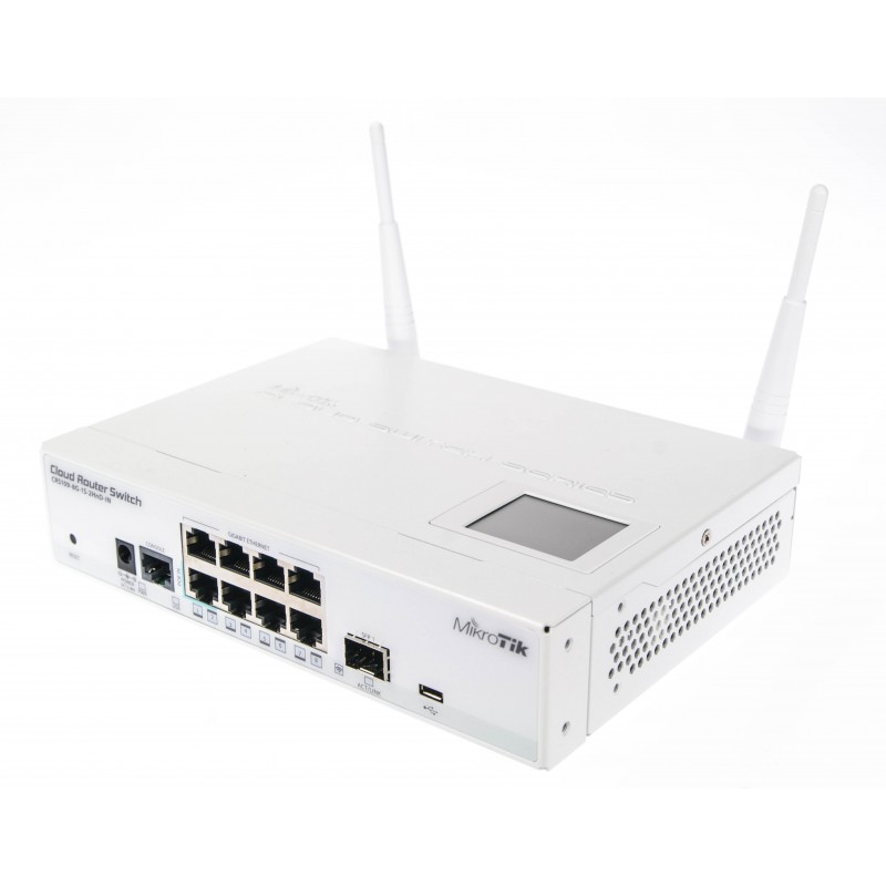 Коммутатор MikroTik CRS109-8G-1S-2HnD-IN (8x1Gb, 1x1Gb SFP, WiFi, L3)