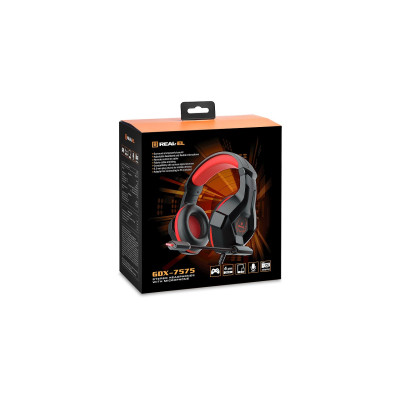 Гарнітура REAL-EL GDX-7575 Black/Red Гарнітура REAL-EL GDX-7575 Black/Red