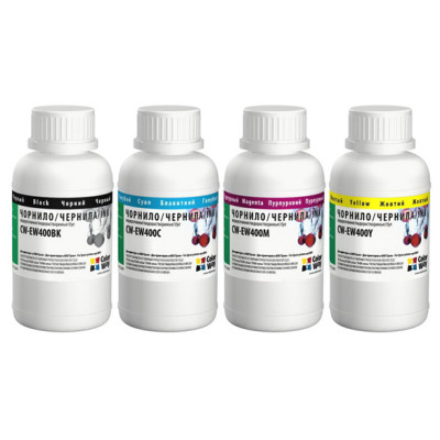 Комплект чорнил ColorWay Epson T26/C91 BK/С/M/Y (ColorWay-EW400SET02) 4*200г