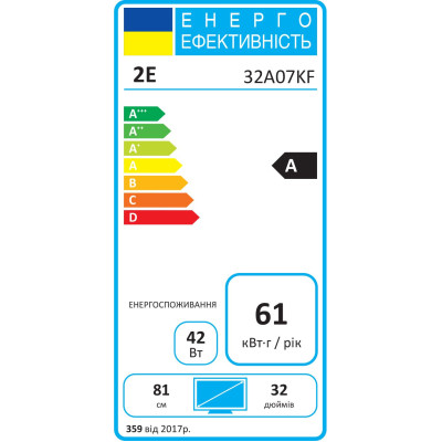 Телевiзор 2E 2E-32A07KF Телевiзор 2E 2E-32A07KF