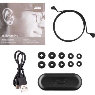 Bluetooth-гарнітура 2E Novem Pro Black (2E-EBTWNPBK)