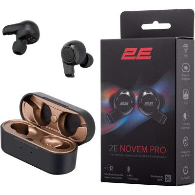 Bluetooth-гарнітура 2E Novem Pro Black (2E-EBTWNPBK)