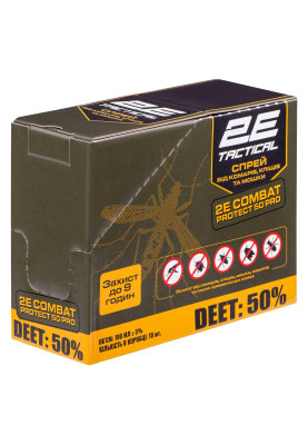 Спрей від комарів, кліщів та мошок 2E Combat Protect 50 Pro, 100 мл, 10 шт (2E-RPLNTDT50-10DB)