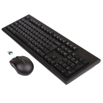 Комплект (клавіатура, миша) бездротовий A4Tech 3000N Black USB