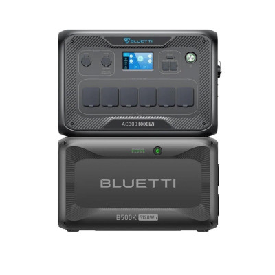 Зарядна станція Bluetti AC300 + акумуляторний модуль B500K, 3000W, 5120Wh, LiFePO4