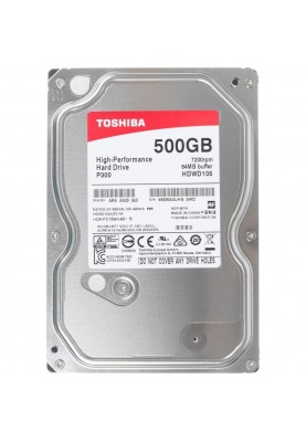 Накопичувач HDD SATA  500GB Toshiba P300 7200rpm 64MB (HDWD105UZSVA)