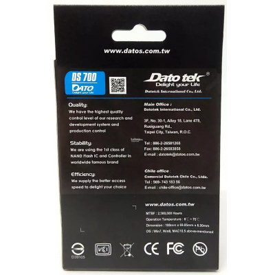 Накопичувач SSD 240GB Dato DS700 2.5" SATAIII TLC (DS700SSD-240GB) Накопичувач SSD 240GB Dato DS700 2.5" SATAIII TLC (DS700SSD-240GB)