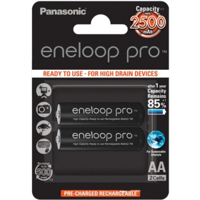 Акумулятори Panasonic Eneloop Pro AA/HR06 NI-MH 2500 mAh BL 2 шт
