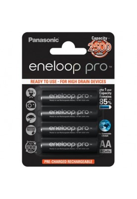 Акумулятори Panasonic Eneloop Pro AA/HR06 NI-MH 2500 mAh BL 4 шт