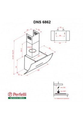 Витяжка Perfelli DNS 6862 BL LED