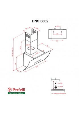 Витяжка Perfelli DNS 6862 W LED