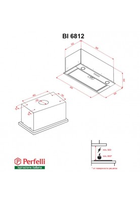 Витяжка Perfelli BI 6812 IV LED