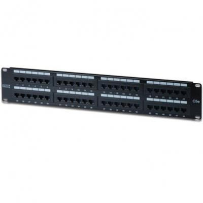 Патч-панель Digitus 19" 2U 48 порта 5e UTP (DN-91548U) у зборі