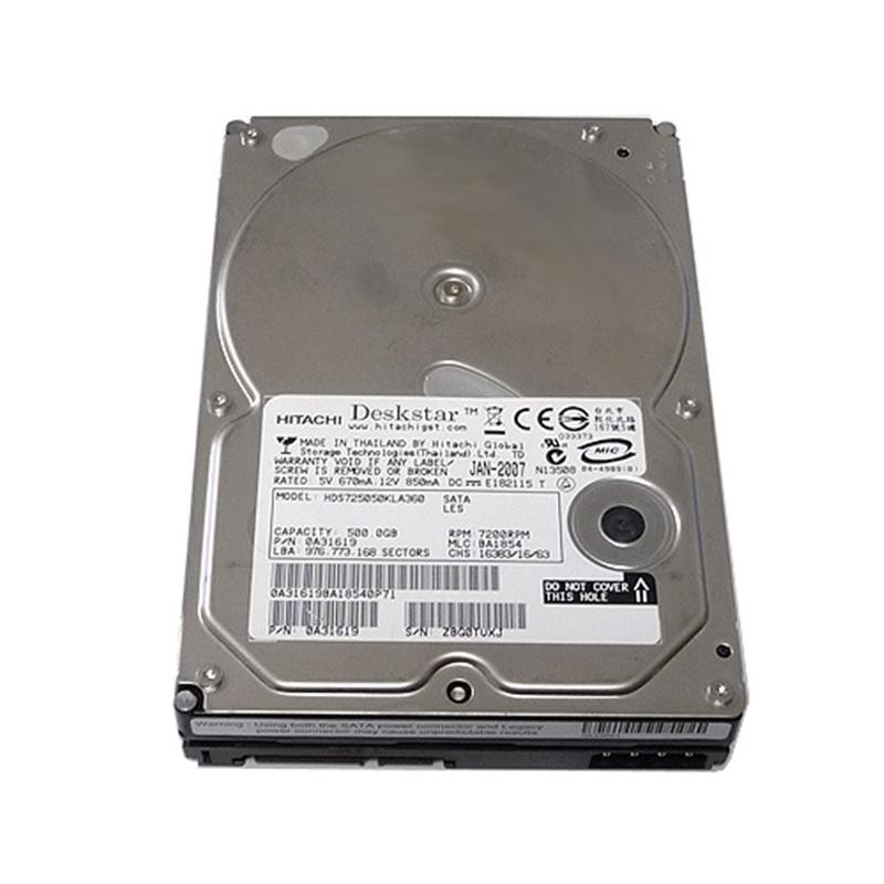 Накопитель HDD SATA  500GB Hitachi (HGST) Deskstar E7K500 7200rpm 16MB (HDS725050KLA360) Refurbished