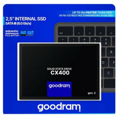 Накопичувач SSD 256GB Goodram CX400 Gen.2 2.5" SATAIII 3D TLC (SSDPR-CX400-256-G2) Накопичувач SSD 256GB Goodram CX400 Gen.2 2.5" SATAIII 3D TLC (SSDPR-CX400-256-G2)