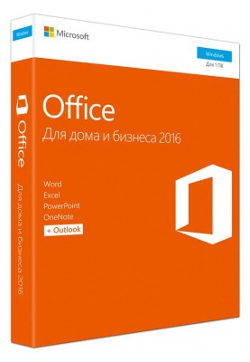 MS Office 2016 Home and Business 32/64 Russian DVD (T5D-02703)