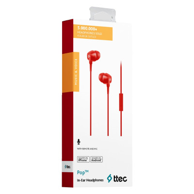 Гарнітура Ttec Pop Red (2KMM13K) Гарнітура Ttec Pop Red (2KMM13K)