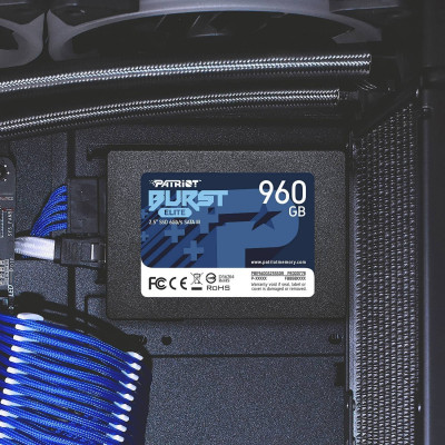 Накопичувач SSD 960GB Patriot Burst Elite 2.5" SATAIII TLC (PBE960GS25SSDR) Накопичувач SSD 960GB Patriot Burst Elite 2.5" SATAIII TLC (PBE960GS25SSDR)