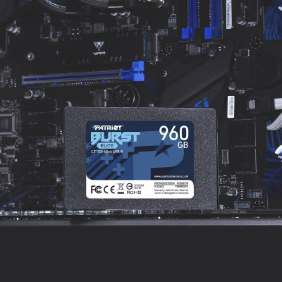 Накопичувач SSD 960GB Patriot Burst Elite 2.5" SATAIII TLC (PBE960GS25SSDR) Накопичувач SSD 960GB Patriot Burst Elite 2.5" SATAIII TLC (PBE960GS25SSDR)