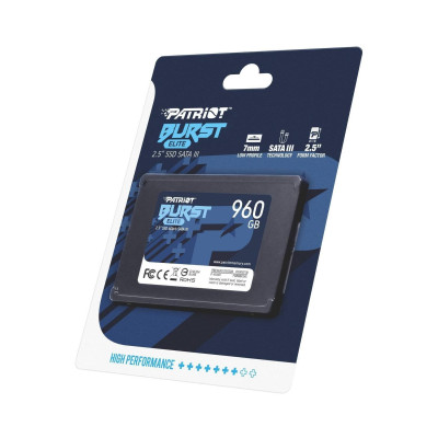 Накопичувач SSD 960GB Patriot Burst Elite 2.5" SATAIII TLC (PBE960GS25SSDR) Накопичувач SSD 960GB Patriot Burst Elite 2.5" SATAIII TLC (PBE960GS25SSDR)