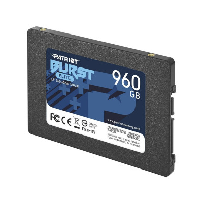 Накопичувач SSD 960GB Patriot Burst Elite 2.5" SATAIII TLC (PBE960GS25SSDR) Накопичувач SSD 960GB Patriot Burst Elite 2.5" SATAIII TLC (PBE960GS25SSDR)