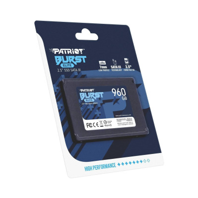 Накопичувач SSD 960GB Patriot Burst Elite 2.5" SATAIII TLC (PBE960GS25SSDR) Накопичувач SSD 960GB Patriot Burst Elite 2.5" SATAIII TLC (PBE960GS25SSDR)