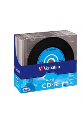 Диски CD-R Verbatim (43426) 700MB 52x Slim, 10шт Vinyl