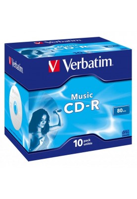 Диски CD-R Verbatim (43365) 700MB 16x Audio Live it Jewel, 10шт