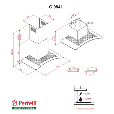 Витяжка Perfelli G 9841 I